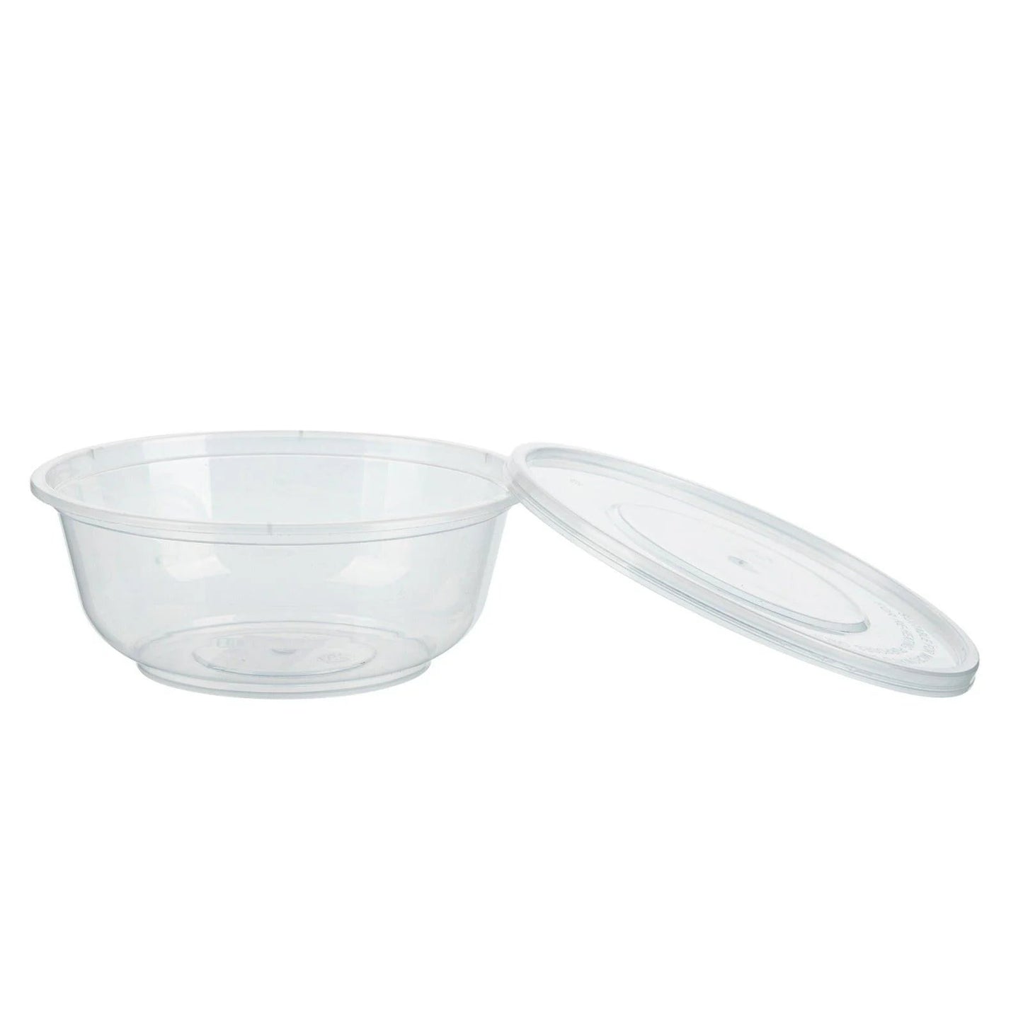 450x Asian Soep- of Pokébowl + Deksel – 360 ml (12 oz) – Transparant – Herbruikbaar PP  Ø120 mm