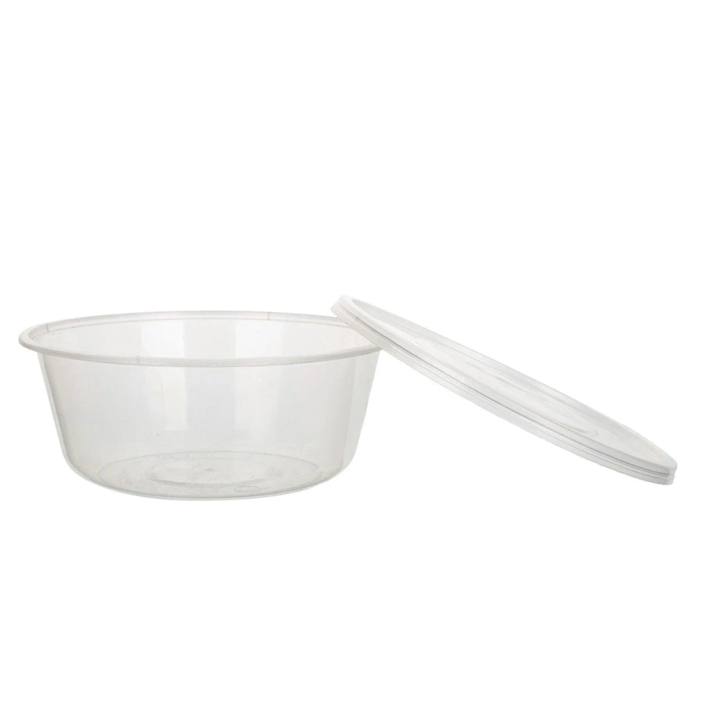 300x Asian Soep- of Pokébowl + Deksel – 500/600 ml 20oz – Transparant – Herbruikbaar PP  Ø148mm