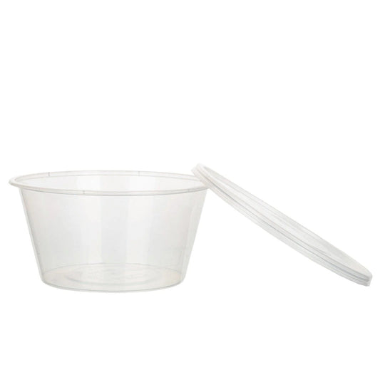 300x Asian Soep- of Pokébowl + Deksel – 840 ml 28oz – Zwart – Herbruikbaar PP  Ø149mm