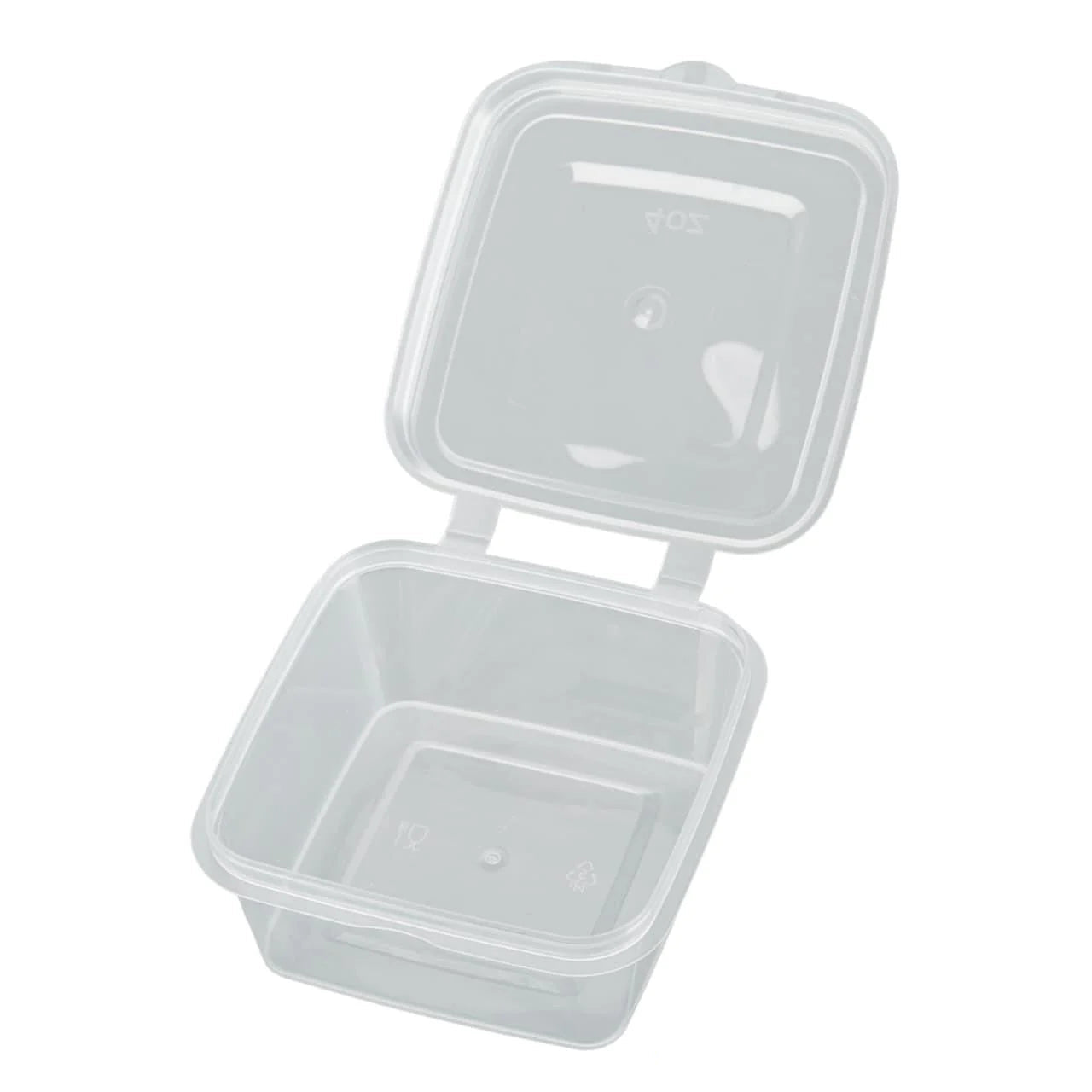 1000x PP Sauscup met vaste Deksel 100ml Transparant
