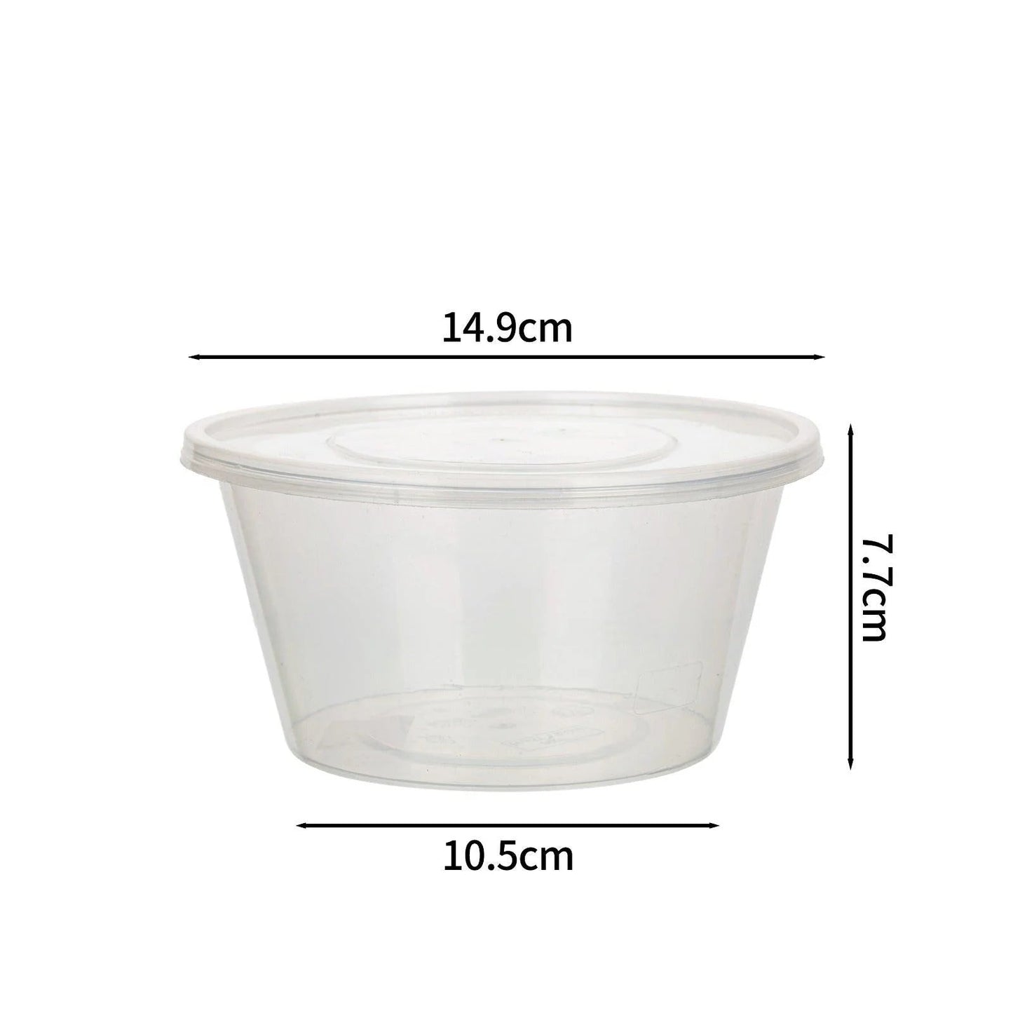 300x Asian Soep- of Pokébowl + Deksel – 840 ml 28oz – Zwart – Herbruikbaar PP  Ø149mm