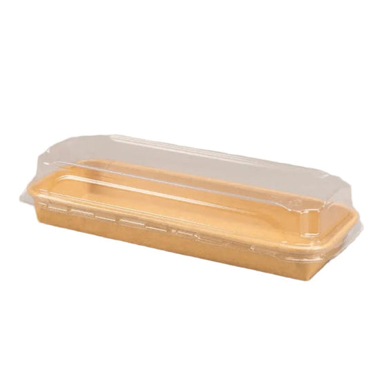 300x Sushi tray karton + deksel 220x90x25 Kraft