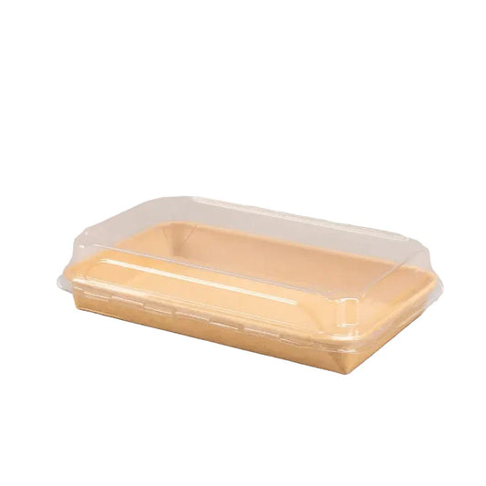 200x Sushi tray karton + deksel 220x138x25 Kraft