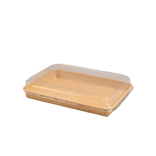 200x Sushi tray karton + deksel 255x180x25 Kraft