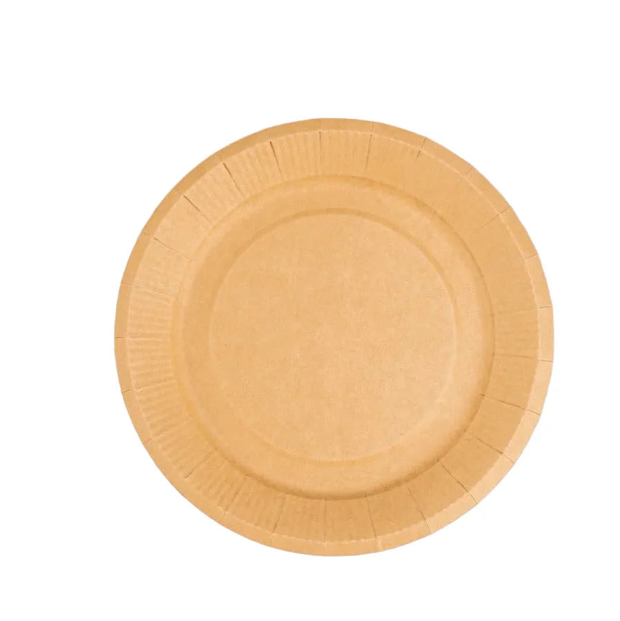 1000x Karton bord Ø 18cm Kraft BIO