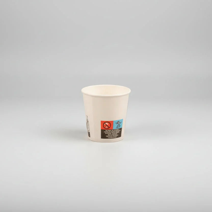 1000x Kartonnen koffiebeker 120cc 4oz wit  FSC Mix