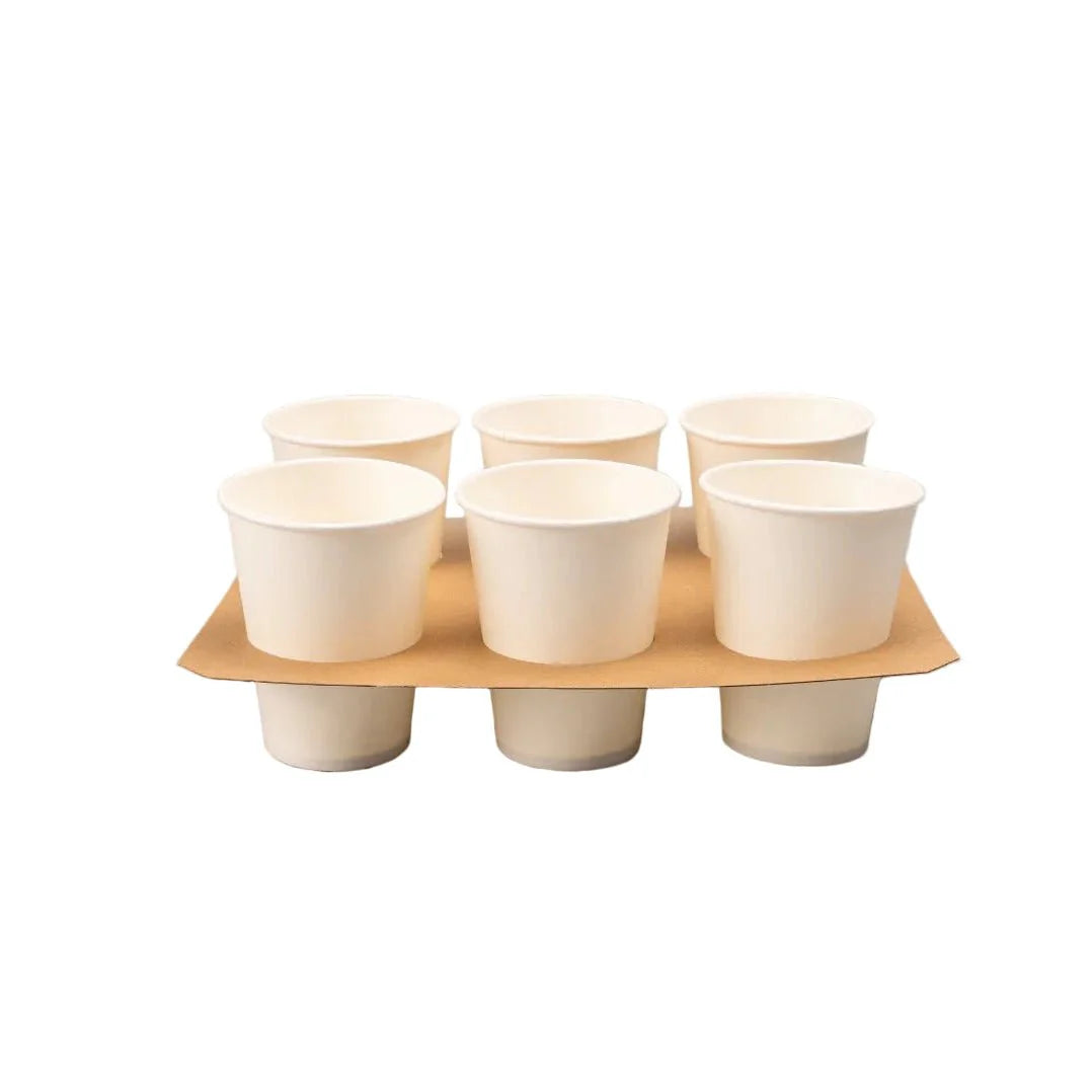 50x Draagtray voor 6 bekers Karton