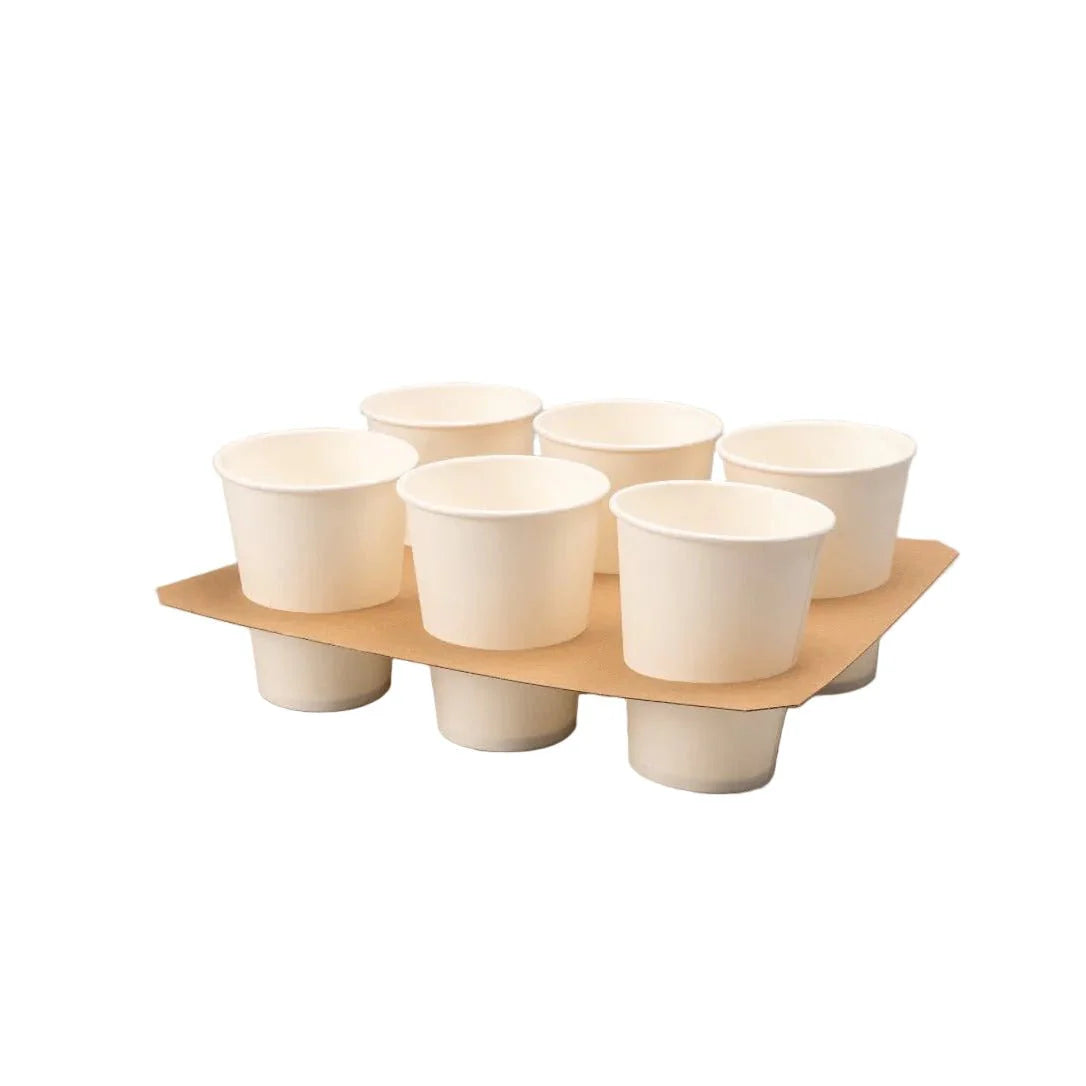 50x Draagtray voor 6 bekers Karton