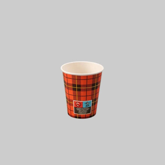 2500x Kartonnen koffiebeker 150cc 6oz Schotse ruit scotty FSC Mix