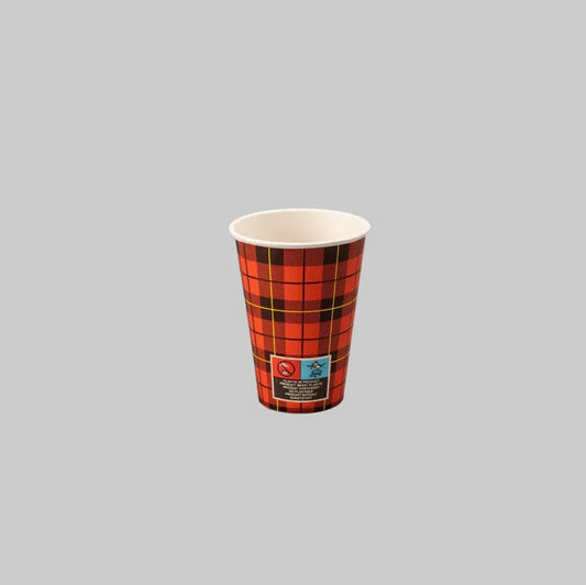2500x Kartonnen koffiebeker 180cc 7.5oz Schotse ruit scotty FSC Mix