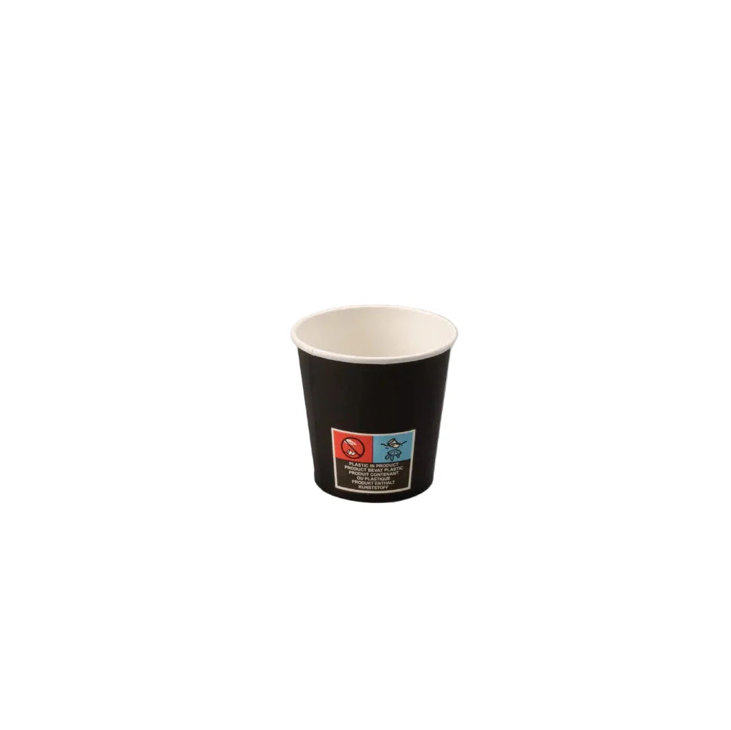 1000x Kartonnen koffiebeker 120cc 4oz zwart FSC Mix Credit