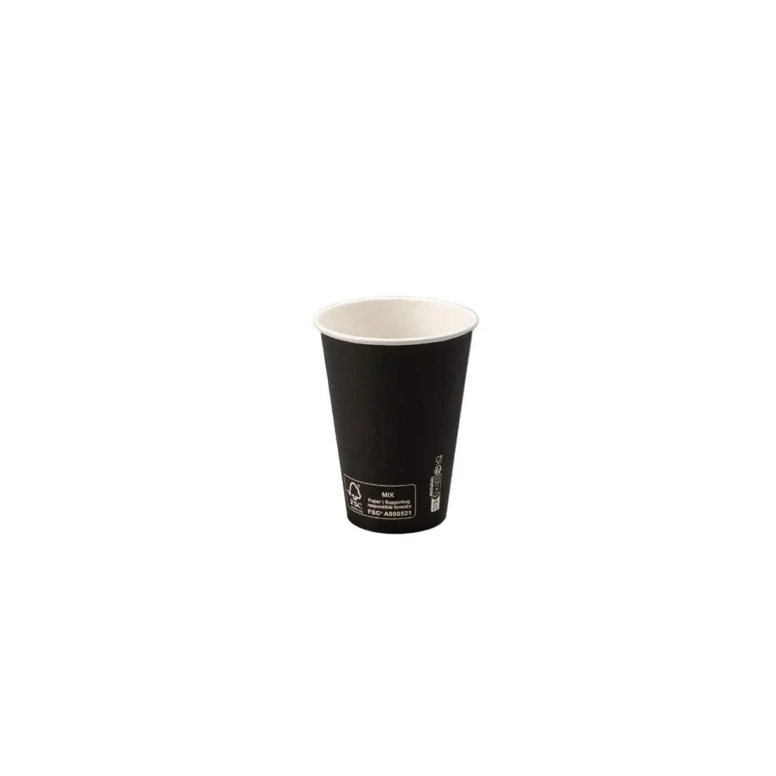 1000x Kartonnen koffiebeker 180cc 7.5oz zwart FSC Mix Credit