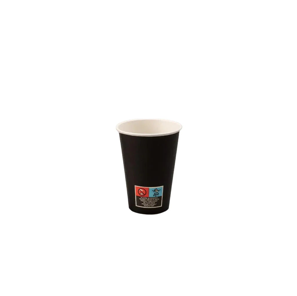 1000x Kartonnen koffiebeker 180cc 7.5oz zwart FSC Mix Credit