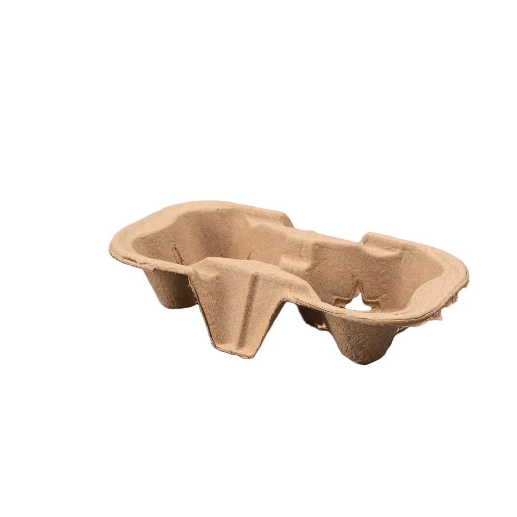 600x Draagtray voor 2 bekers Gerecycled Karton