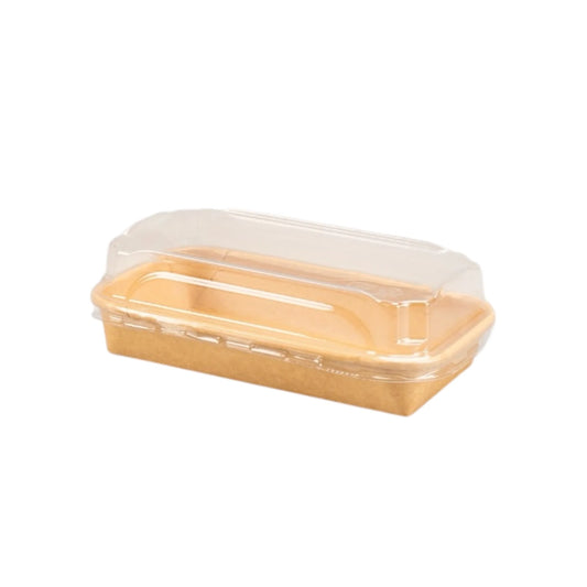 300x Sushi tray karton + deksel 160x90x25 Kraft