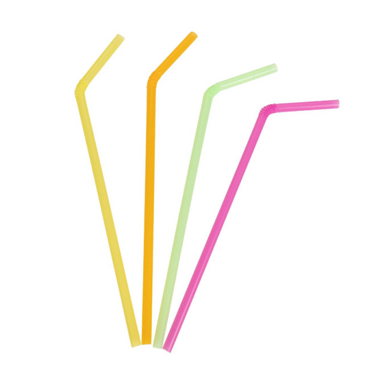 8000x Herbruikbare Rietjes Buigbaar 21 cm x 5 mm PP – Duurzaam en Sterk - Mix Kleuren