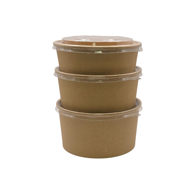 300x Salade / Poke Bowls 1000 ml– Kraft – Ø150 mm