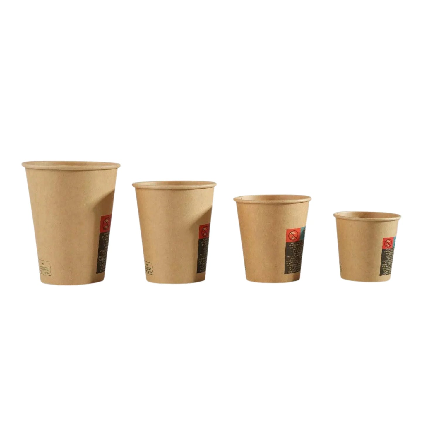 1000x  Koffiebeker karton Nature Kraft 350ml 12oz Ø90 mm  Bruin FSC en BIO