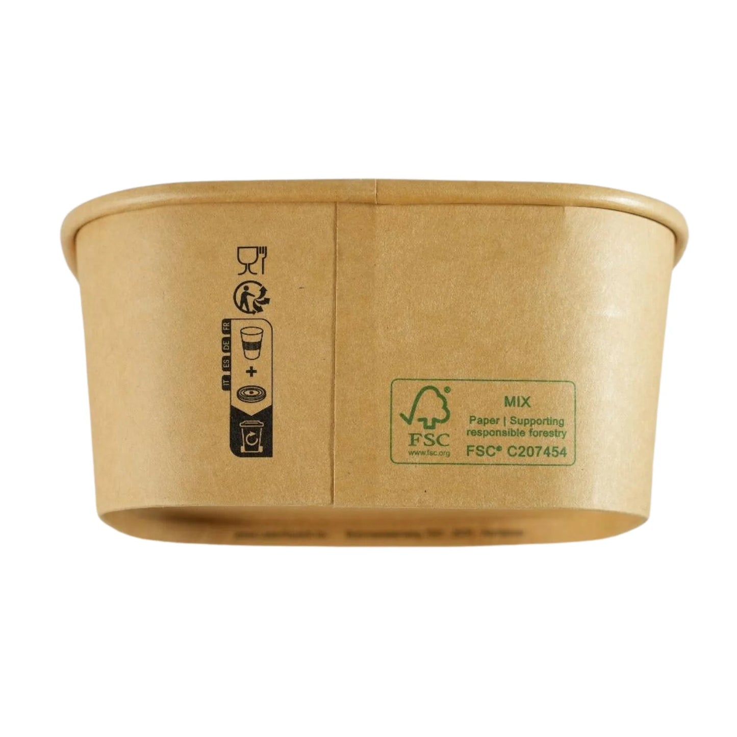 300x Vierkante maaltijdbak karton 1000ml  34 oz  170 x 170 x 55 mm Kraft FSC en BIO