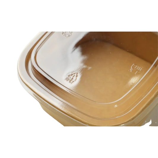 300x Deksel vierkante voor maaltijdbak  1450ml  170 x 170mm transparant PET