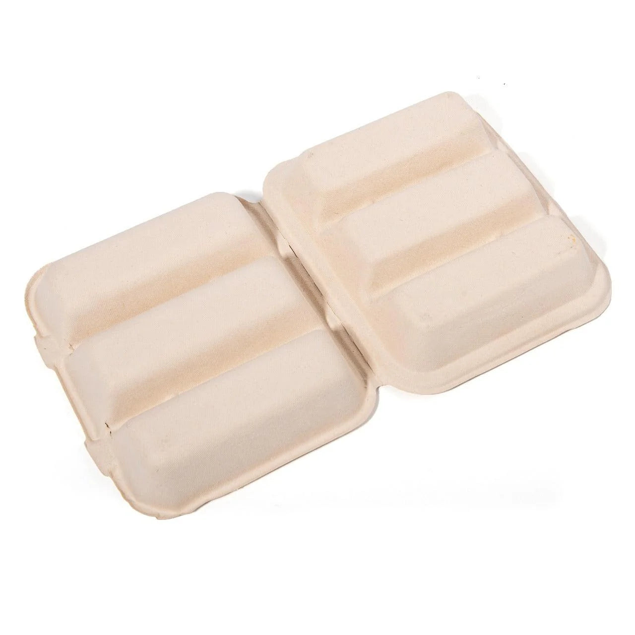 100x Taco Box voor takeaway van suikerriet (BIO) Bagasse – 212mm x 183mm x 82mm