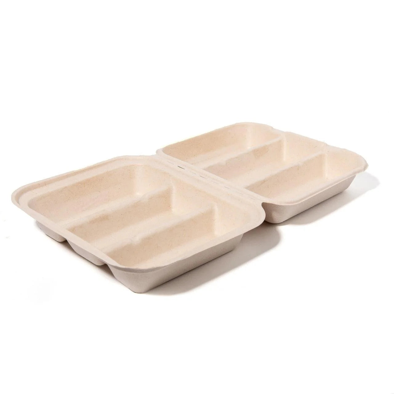100x Taco Box voor takeaway van suikerriet (BIO) Bagasse – 212mm x 183mm x 82mm
