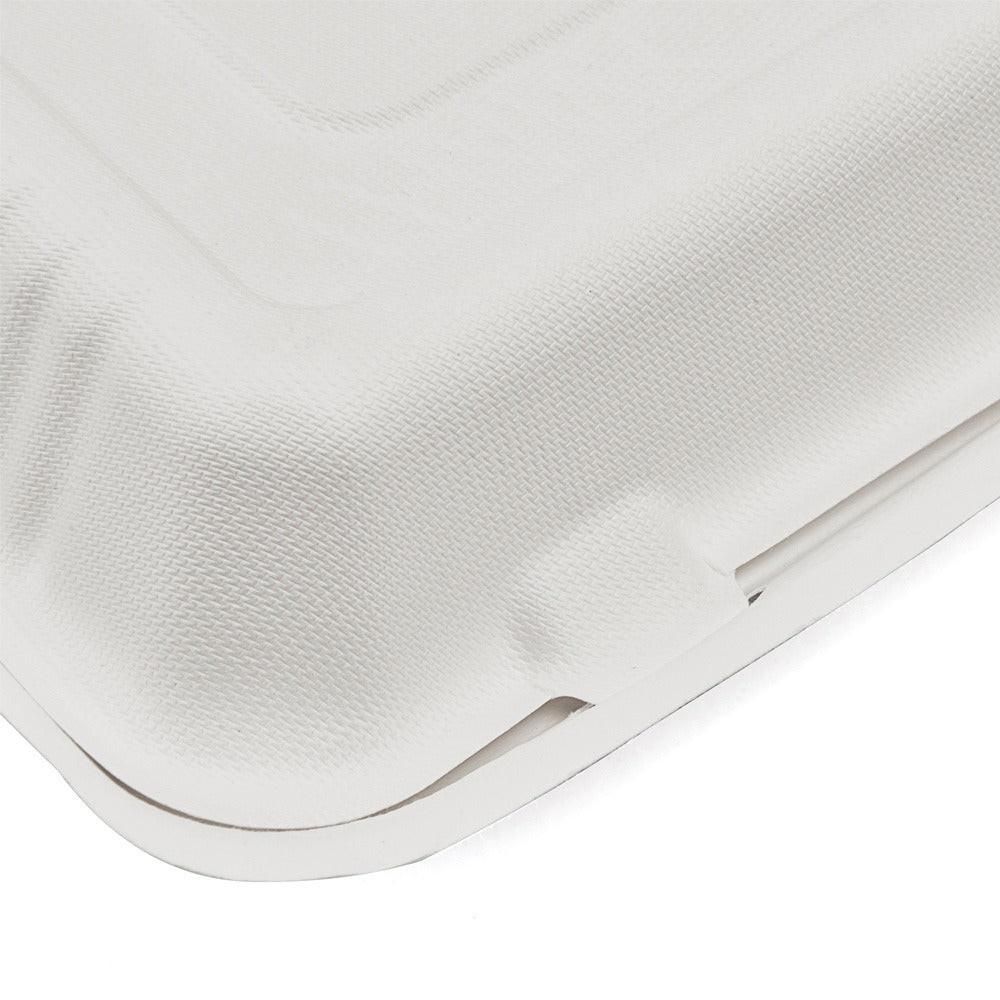 100x Menubox 3-vaks Groot 1300 ML suikerriet BIO Bagasse (Menu box 9 inch sugarcane) 231mm X 231mm X 79mm