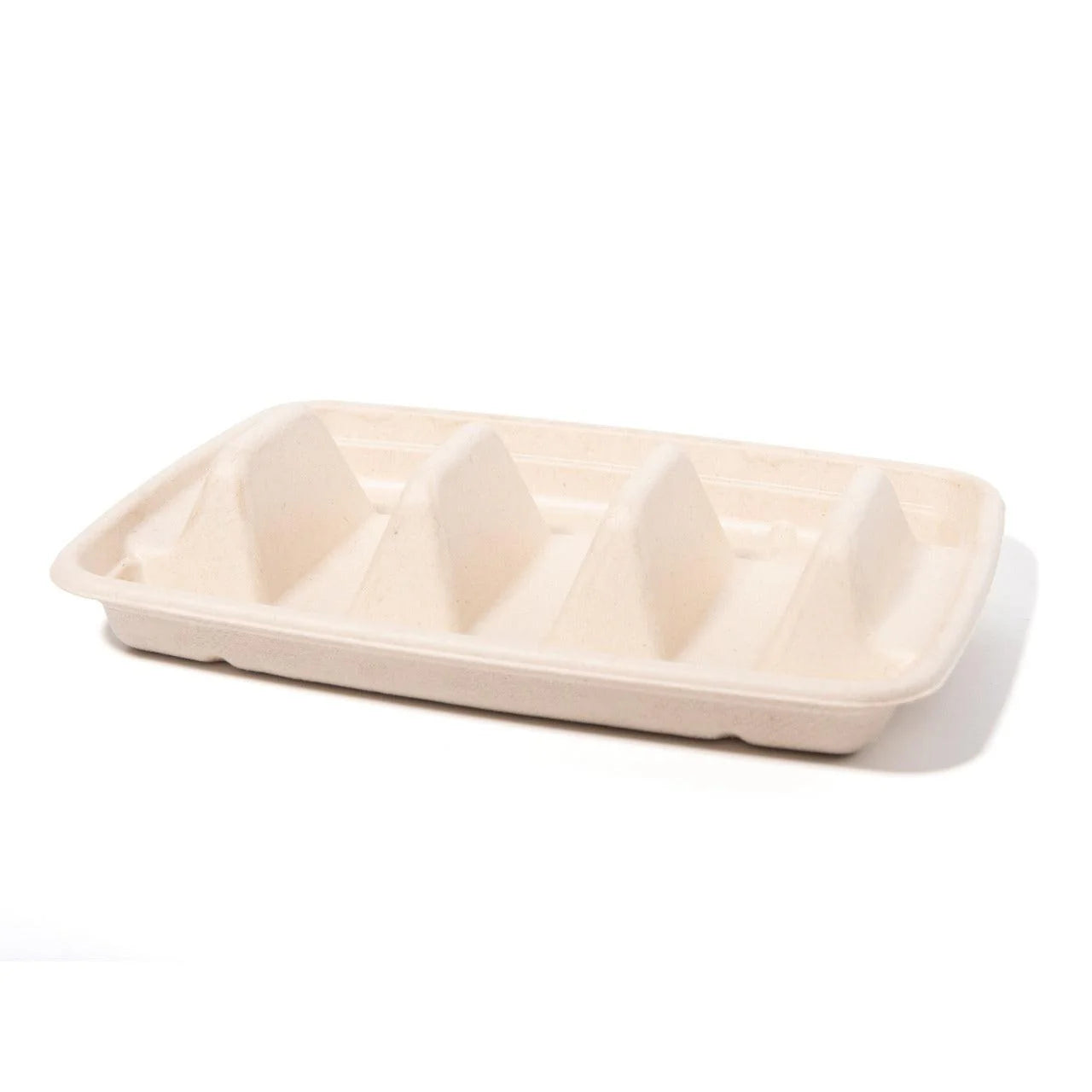 100x Suikerriet tacohouders voor, taco tray houder, taco staat voor 3 taco's BIO Plasticvrij Bagasse