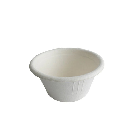 2000x Bio Sauscup van suikerriet – 2oz (60ml)  wit Bagasse