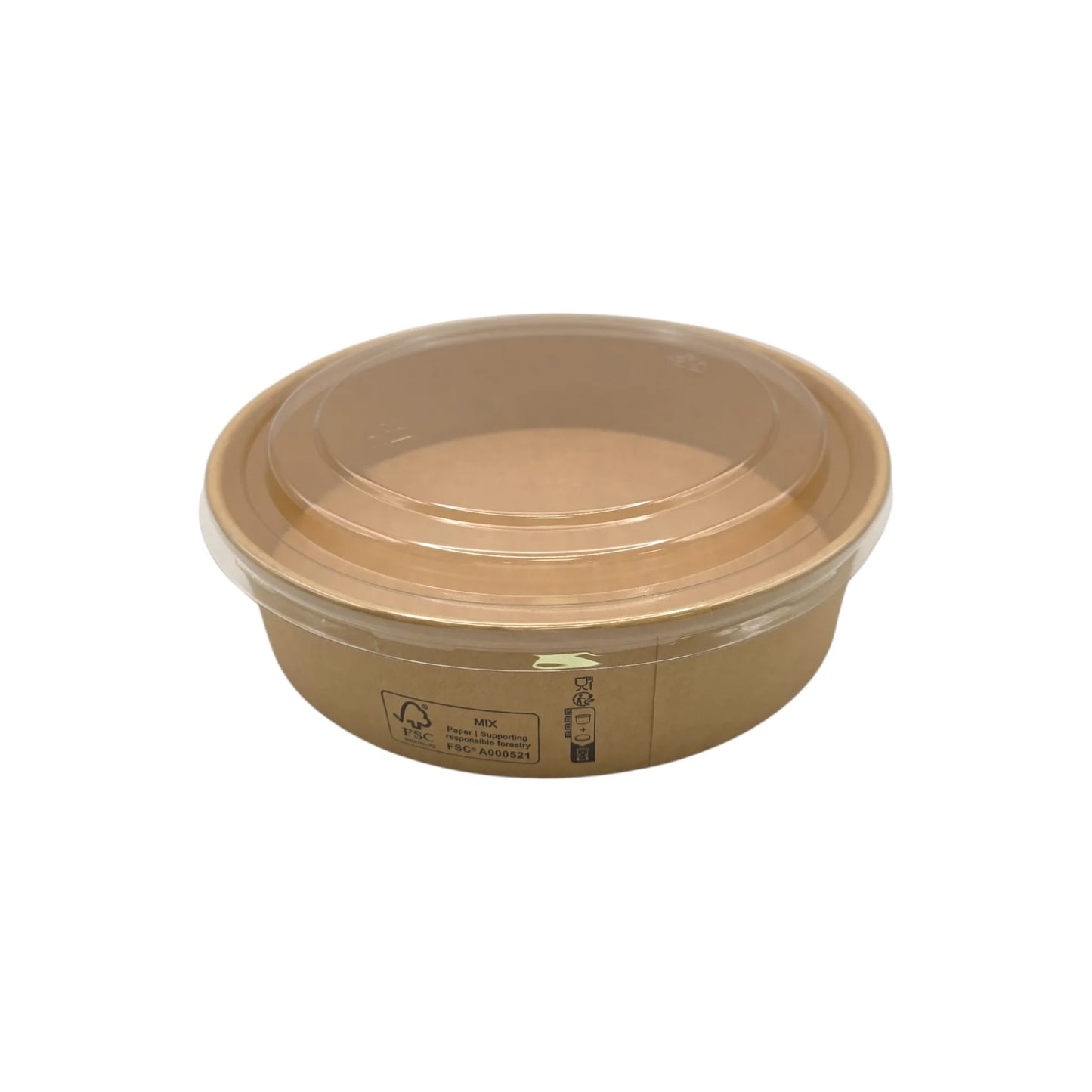 300x Salade / Poke Bowls 1100 ml– Kraft – Ø185 mm