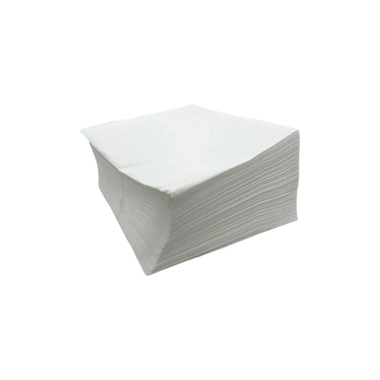 2000x Servet 2 laags 1/4 vouw 33x33cm papier wit BIO