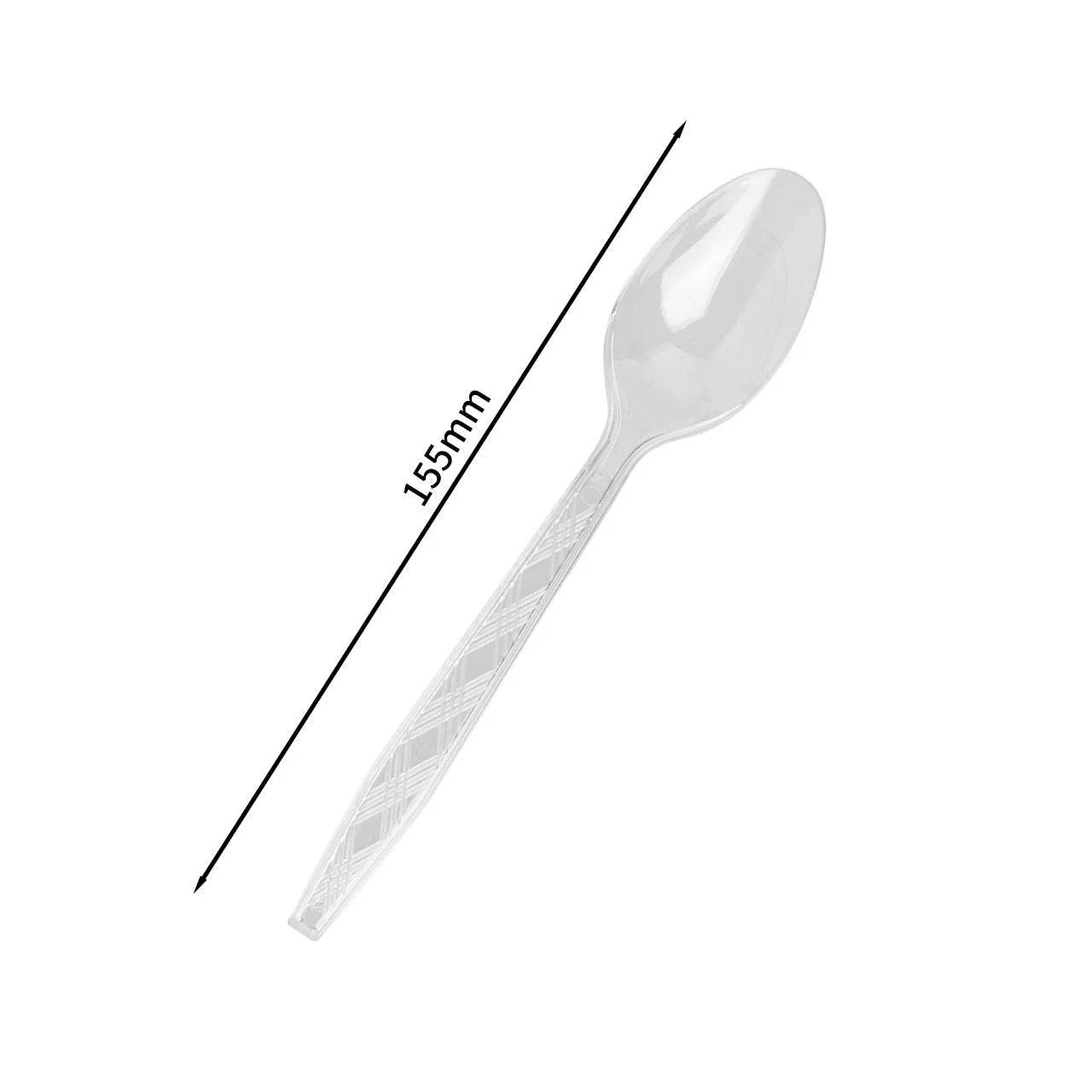 24x Herbruikbare lepel 155mm PP Transparant