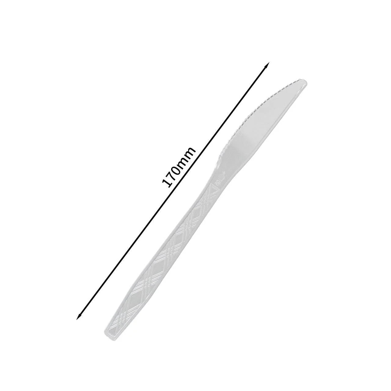 24x Herbruikbare Mes 170mm PP Transparant