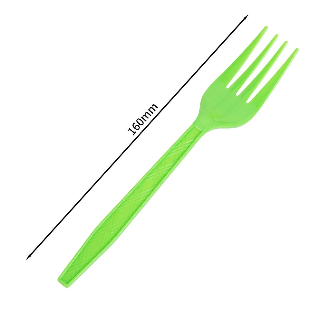 24x Herbruikbare Vork 160mm PP Groen