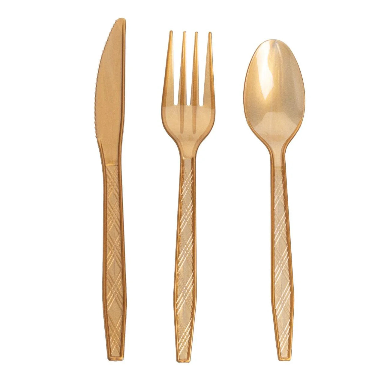 24x Herbruikbare Vork 160mm PP Goud