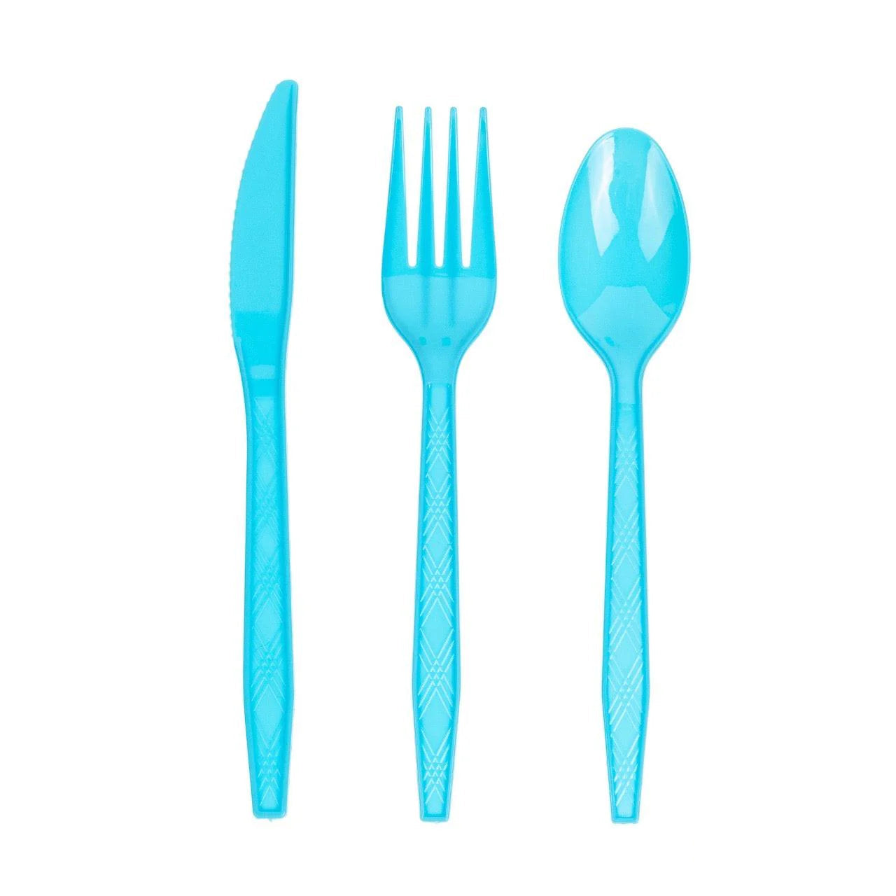 24x Herbruikbare Vork 160mm PP Licht Blauw