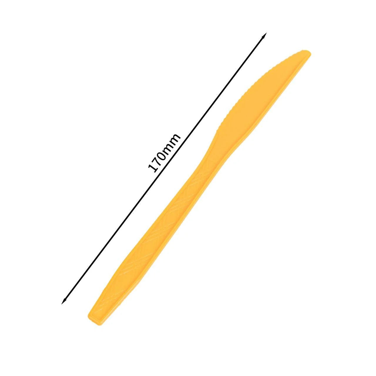 24x Herbruikbare Mes 170mm PP Oranje