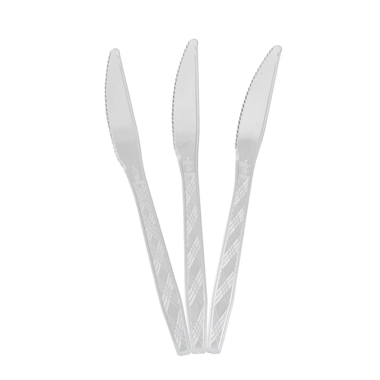 24x Herbruikbare Mes 170mm PP Transparant