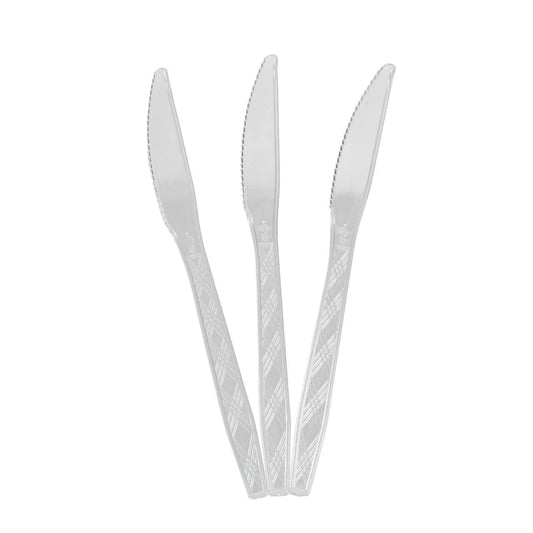 24x Herbruikbare Mes 170mm PP Transparant